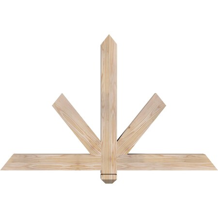 Ekena Millwork Kennewick Smooth Timber Gable Bracket, Douglas Fir, 48"W x 30"H x 3 1/2"D x 3 1/2"F, 15/12 Pitch GBW048X30X0404KEN00SDF